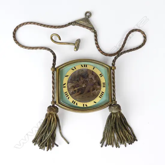 A c.1920 French gilt hanging parlour clock