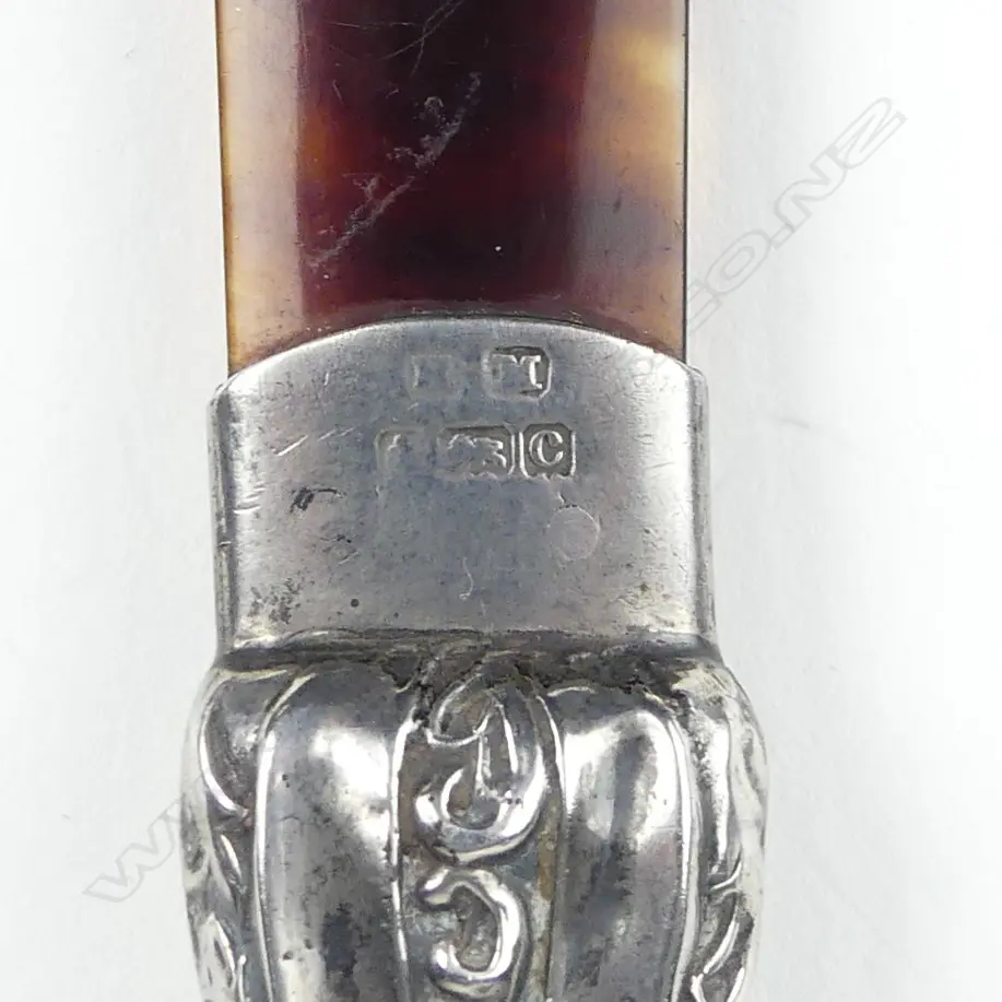 An Edwardian silver and tortoiseshell paper knife Image 1++