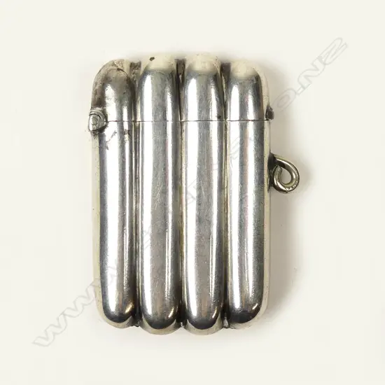 A late Victorian silver vesta box of small cigar case form