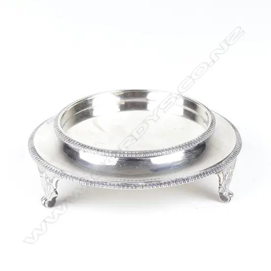 A George III silver bottle stand