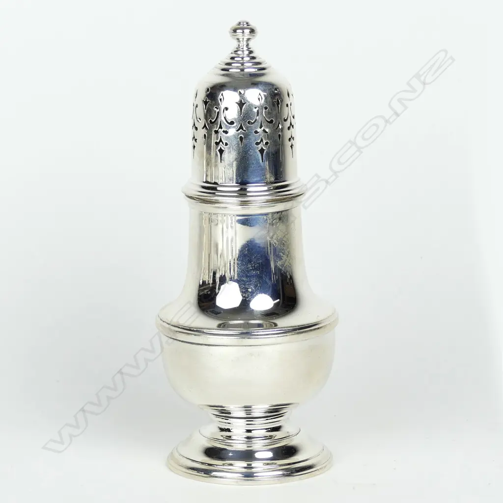 A baluster silver sugar caster Image 1++
