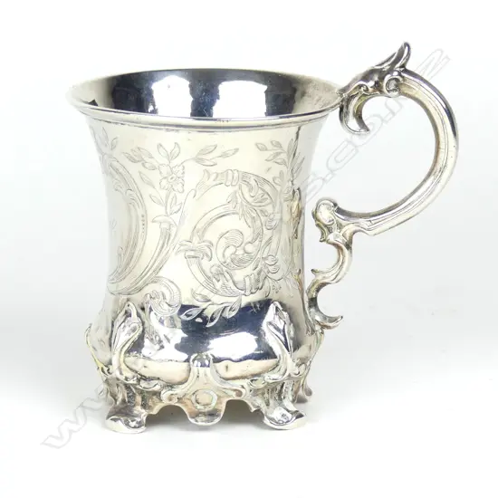 A Victorian silver christening mug