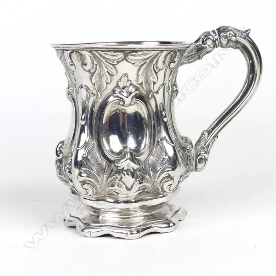 A Victorian silver mug