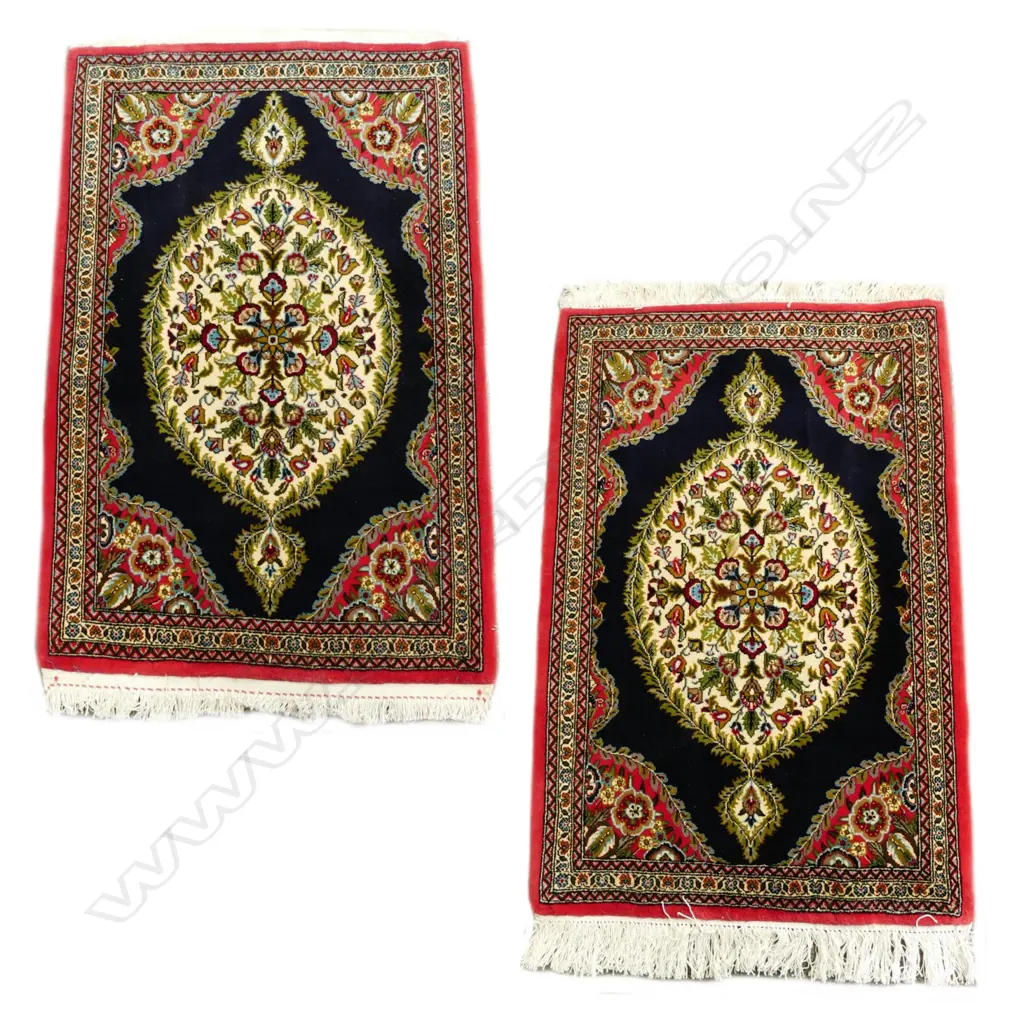 Two Iranian Qum rugs Image 1++