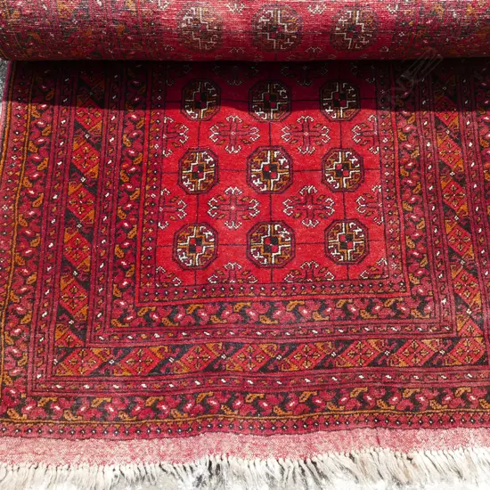 A long Turkoman tribal hand knotted runner