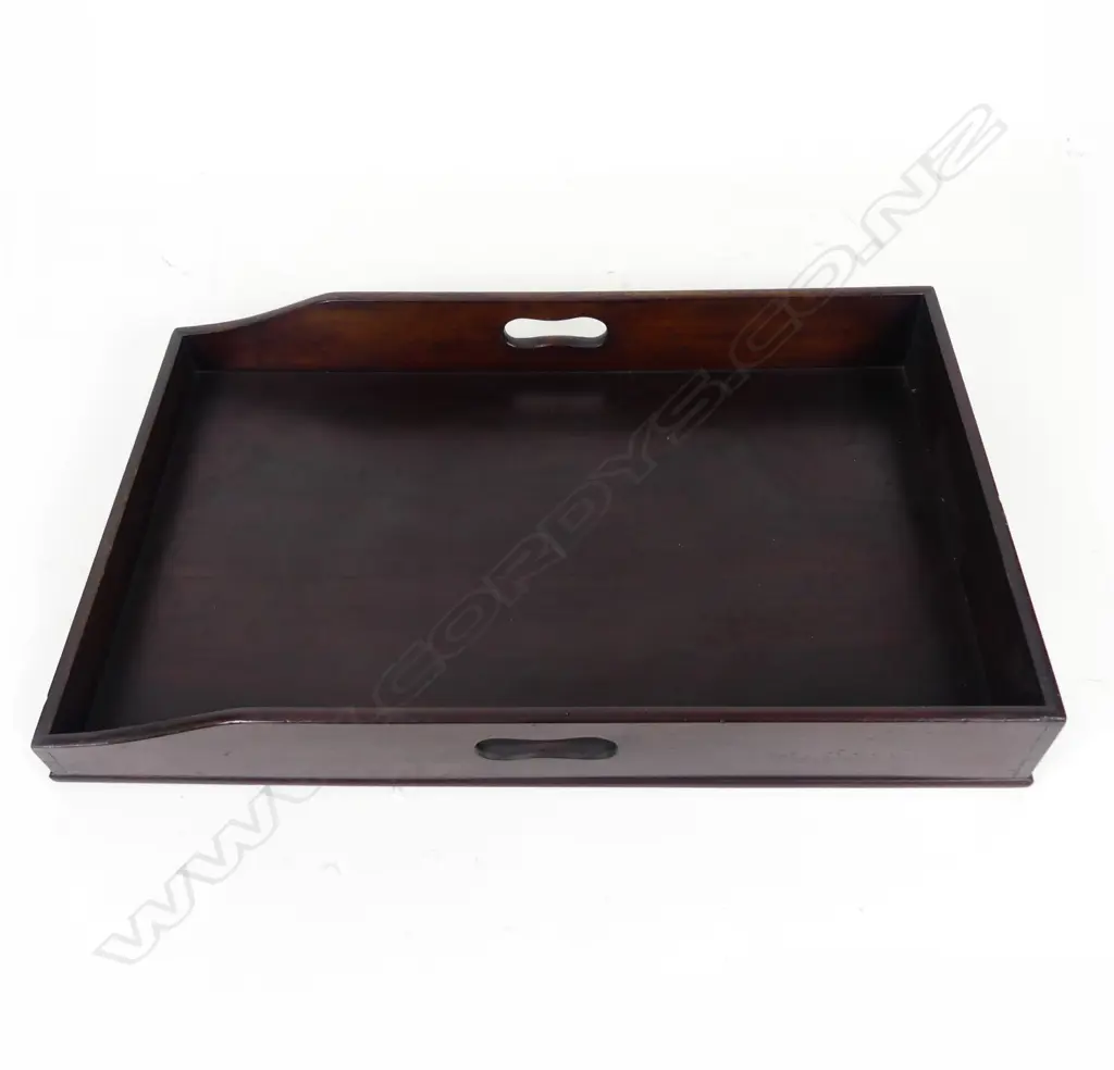 A 19thC mahogany butler's tray table Image 1++