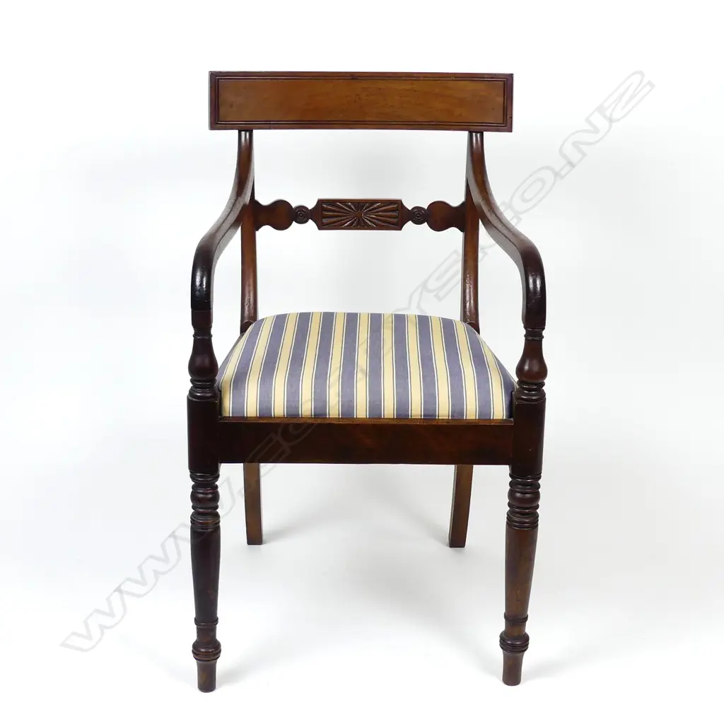 A Regency mahogany carver armchair Image 1++