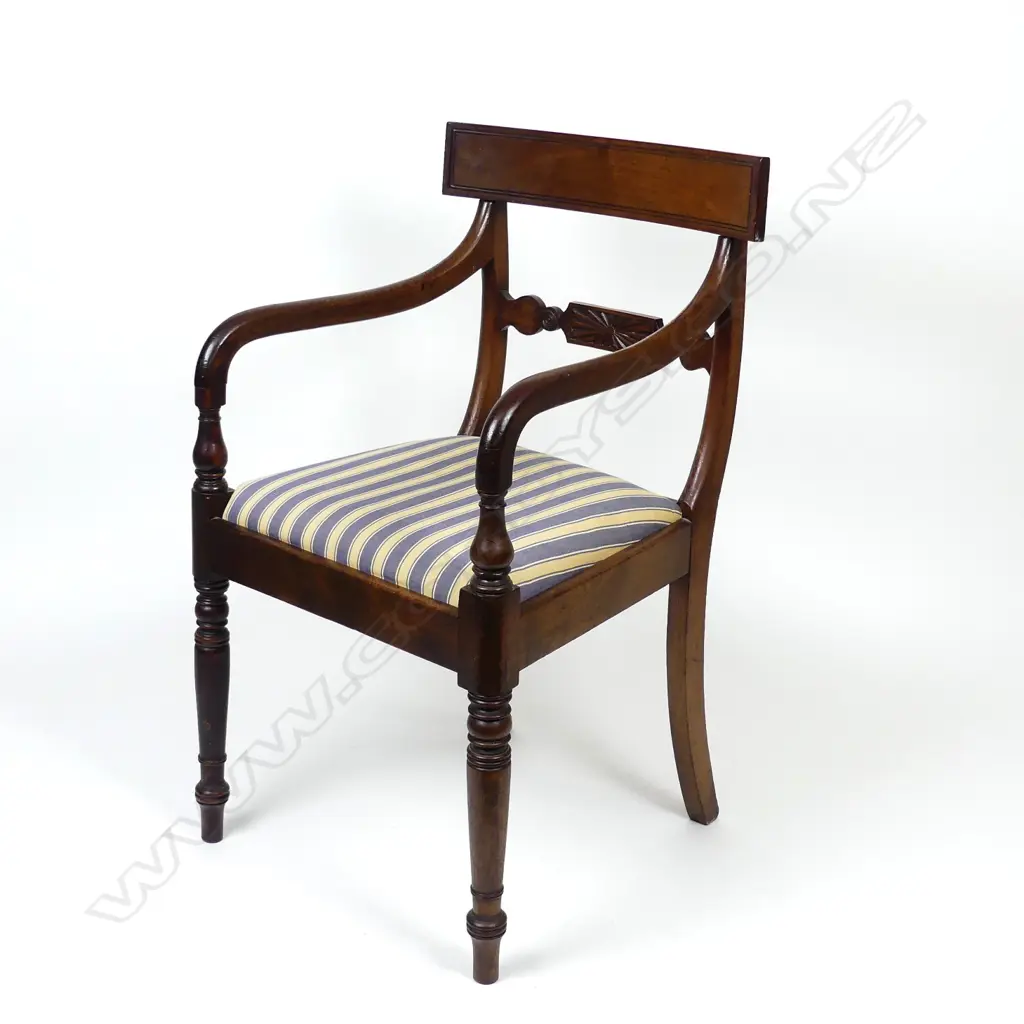 A Regency mahogany carver armchair Image 1++