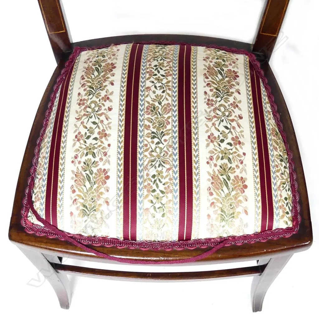 An Edwardian Sheraton revival parlour suite Image 1++