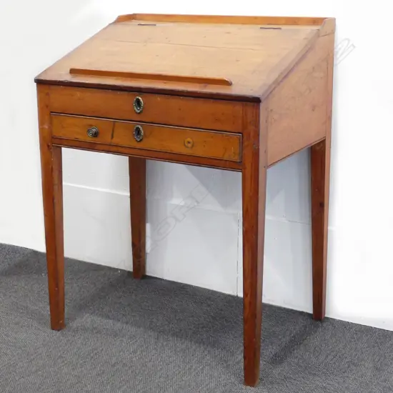 A Victorian pine tally clerk's desk