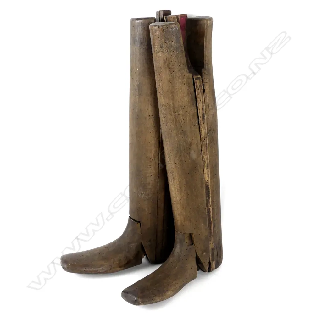 A pair of Victorian wooden riding boot trees Image 1++