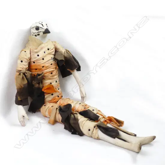 A Leonie Arnold porcelain headed Bird Fetish doll