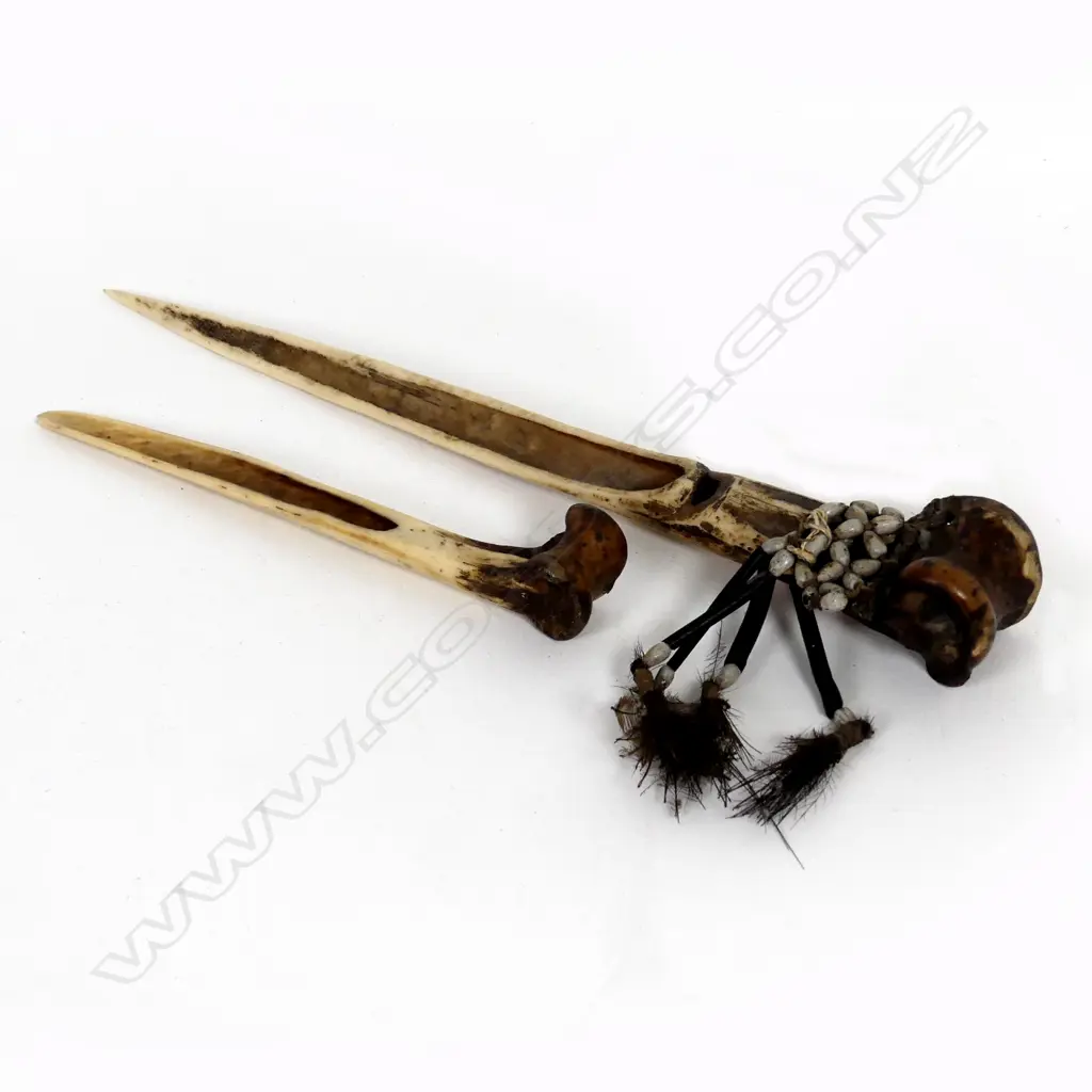 Two old Cassowary bone daggers Image 1++
