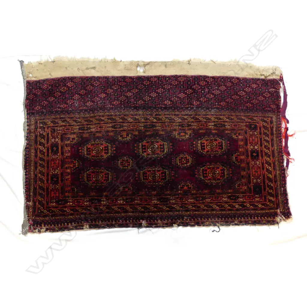 An old finely knotted antique Turkoman bag face Image 1++
