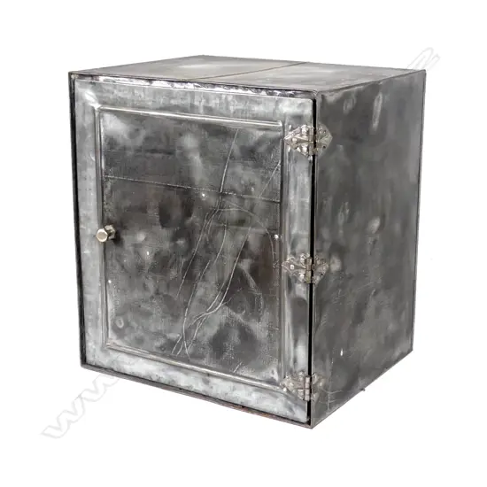 An early 20thC industrial plated copper document safe