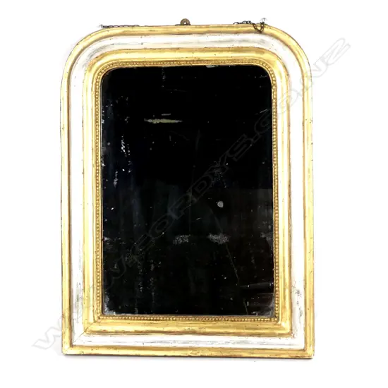 A small Victorian giltwood wall mirror
