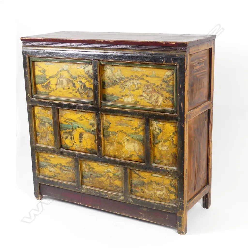 An old Tibetan decorative cabinet Image 1++