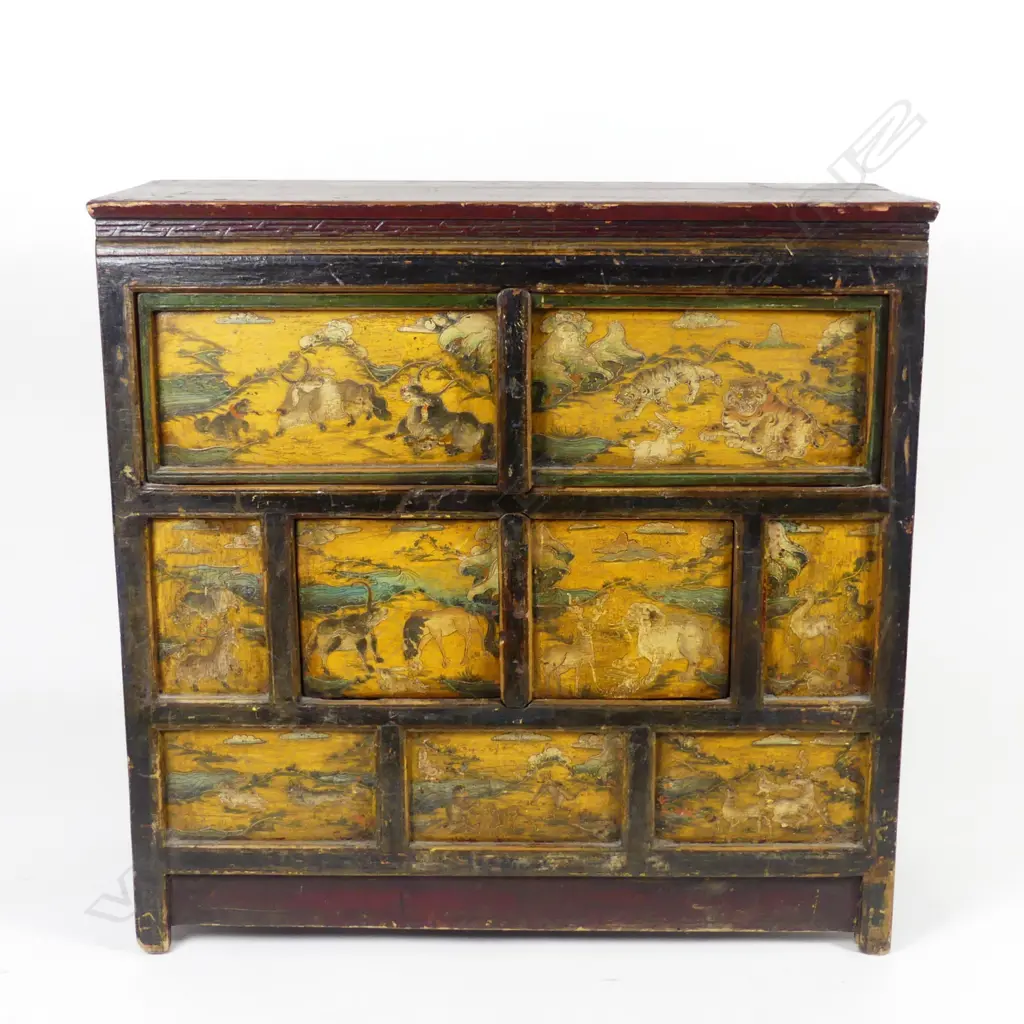 An old Tibetan decorative cabinet Image 1++
