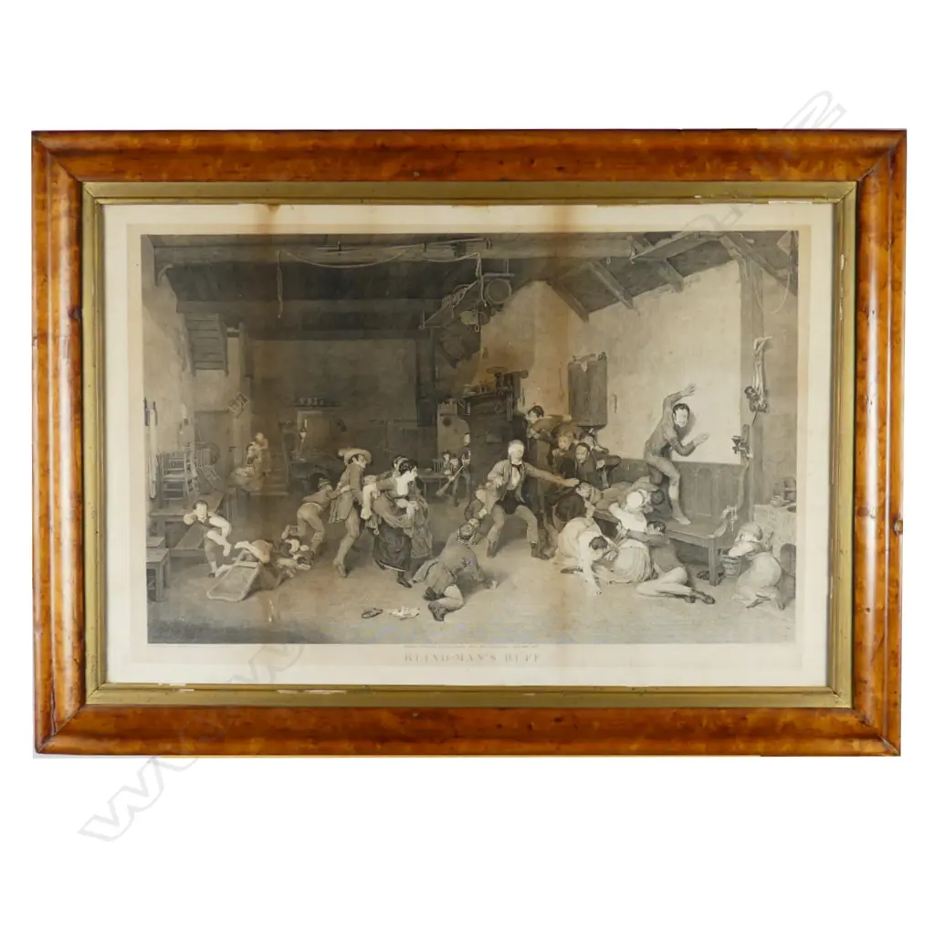 Two Victorian birds-eye maple frames Image 1++