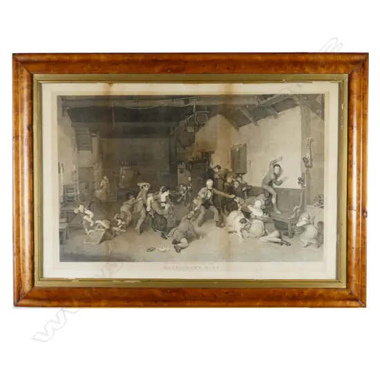 Two Victorian birds-eye maple frames