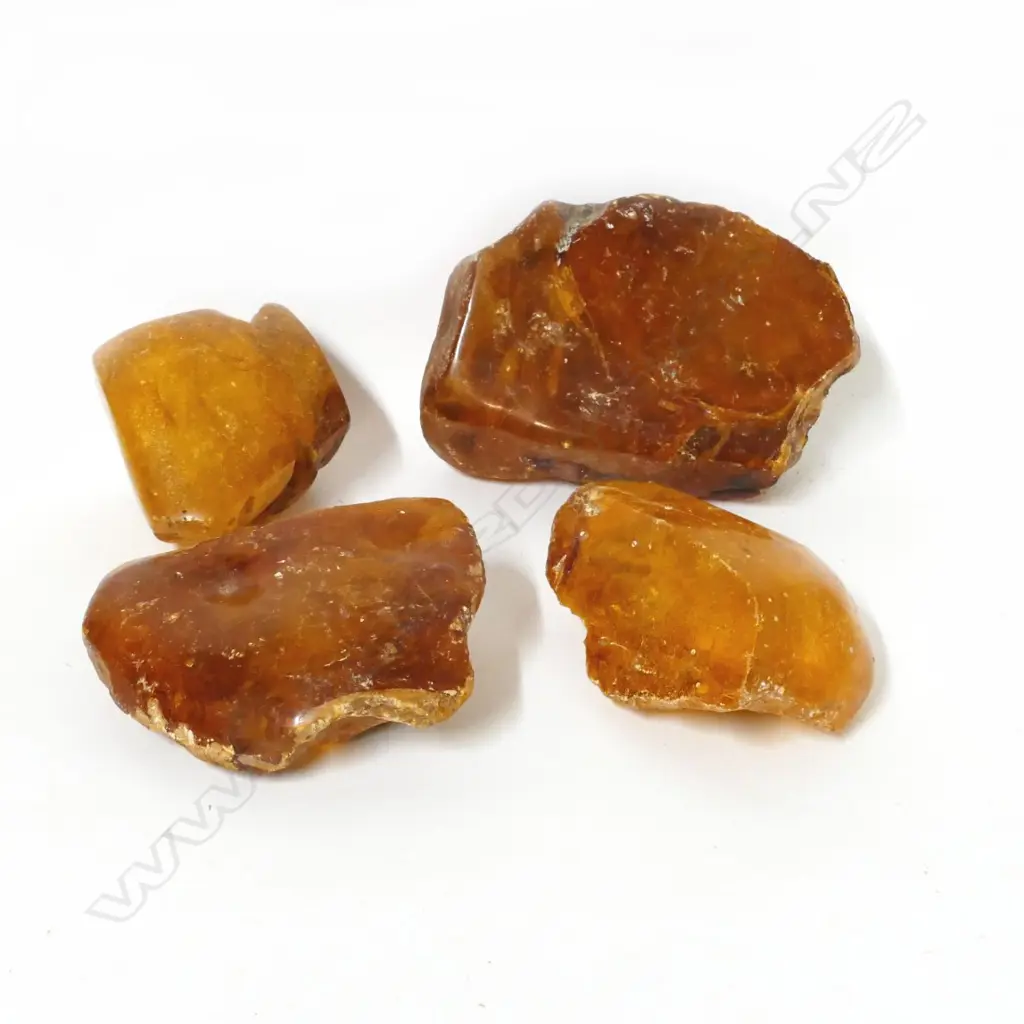 Four pieces of polished kauri gum Image 1++