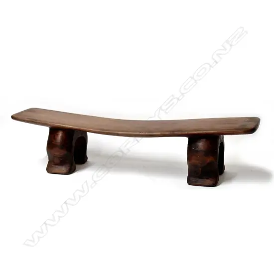 A 20thC Pacific Islands (Tonga) carved wooden stool