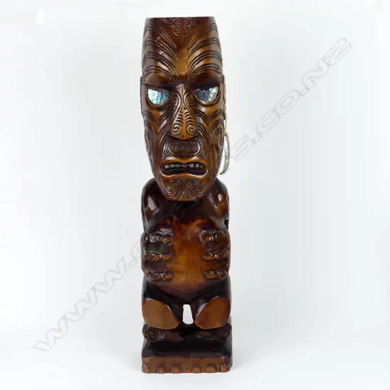 A quality Folk Art Maori stem post