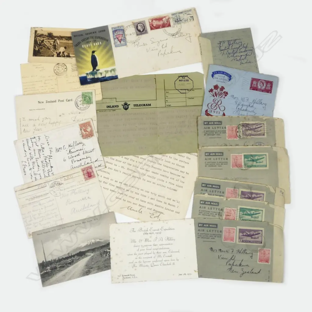 An important and unique memento and collection of archival material associated with Sir Edmund Hillary Image 1++