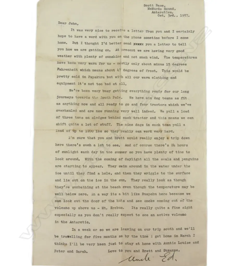 An important and unique memento and collection of archival material associated with Sir Edmund Hillary Image 1++