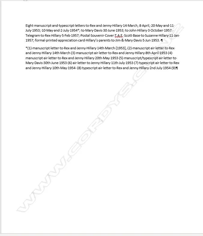 An important and unique memento and collection of archival material associated with Sir Edmund Hillary Image 1++