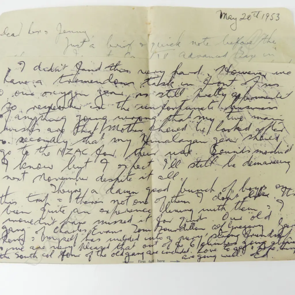 An important and unique memento and collection of archival material associated with Sir Edmund Hillary Image 1++