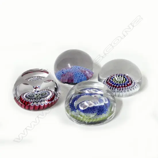 Four Whitefriars paperweights