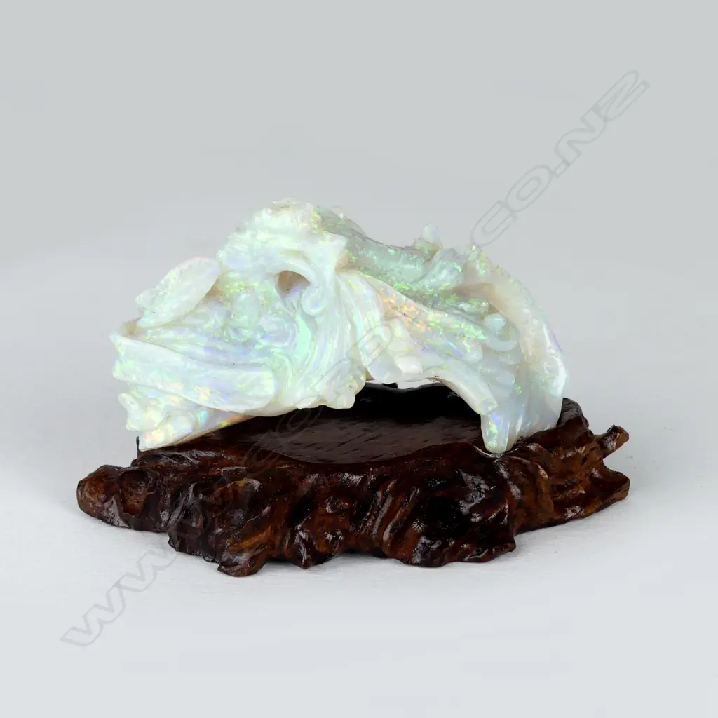 A Chinese carved opal boulder Image 1++