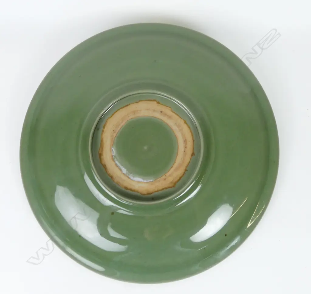 A Chinese celadon twin fish plate Image 1++