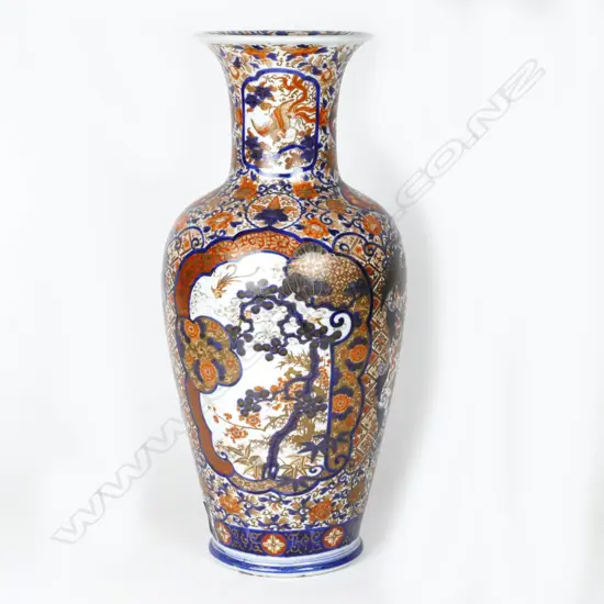 A large Imari porcelain vase