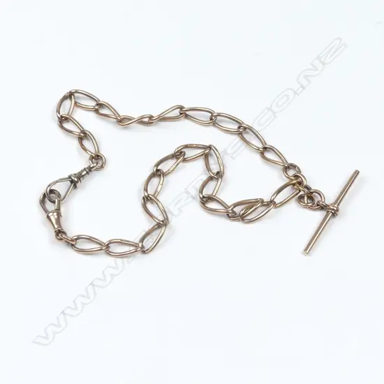 A c.1900 9ct. rose gold Albert chain