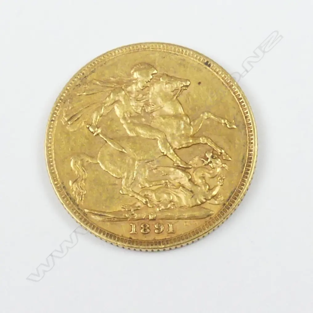 An 1891 gold sovereign Image 1++