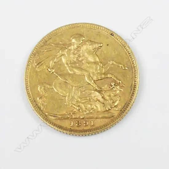 An 1891 gold sovereign