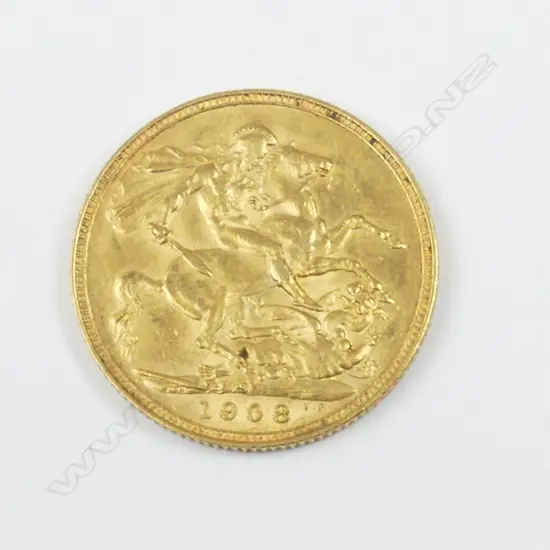 A 1908 gold sovereign