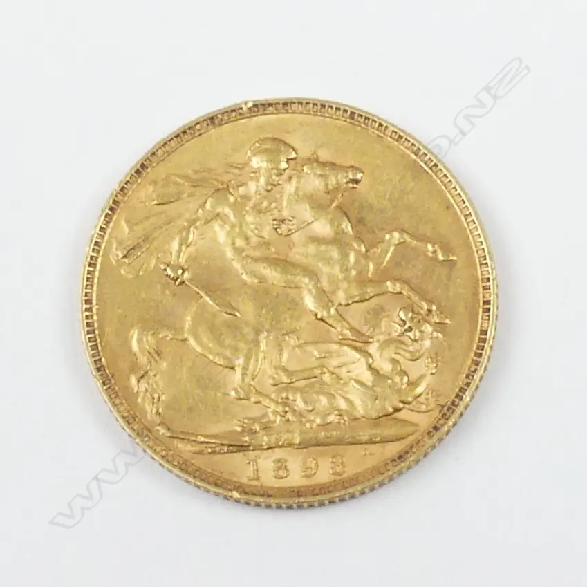 GOLD FULL SOVEREIGN 1893 Image 1++