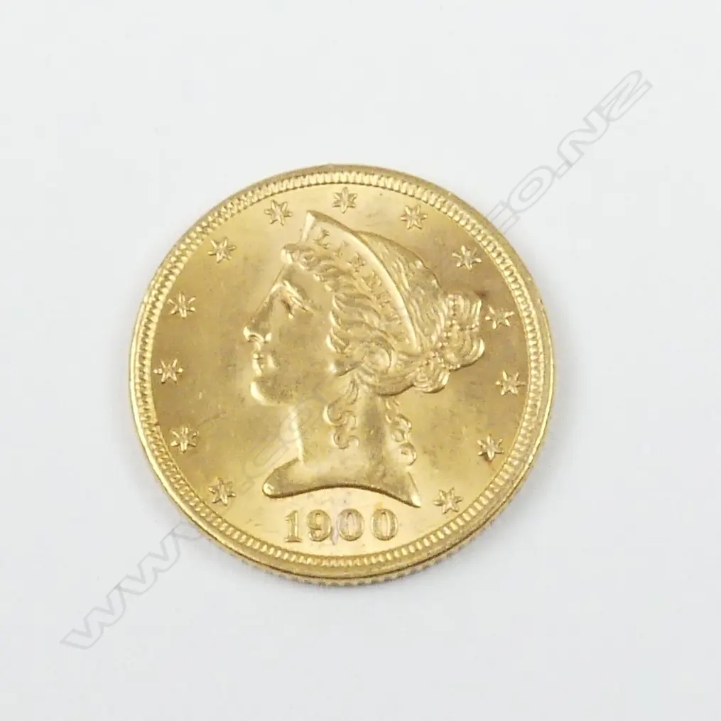 USA 1900 $5 GOLD COIN Image 1++