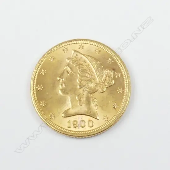 USA 1900 $5 GOLD COIN