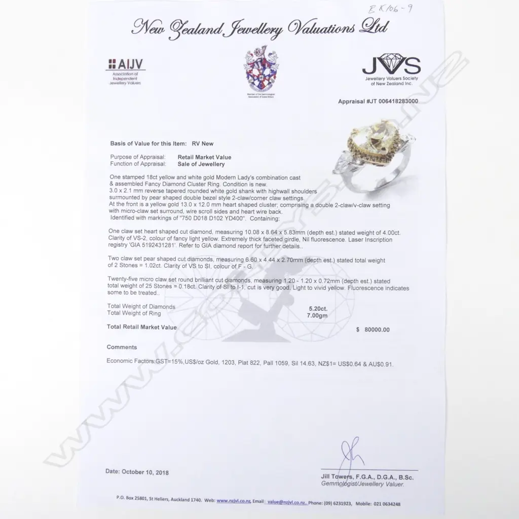 An impressive 18ct. yellow and white gold lady's fancy diamond cluster ring Image 1++