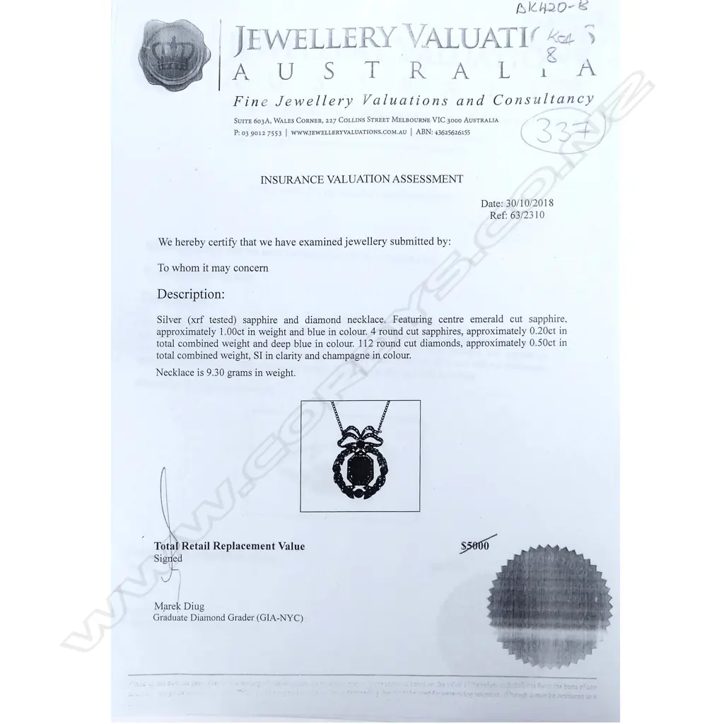 A Belle Époque silver gilt sapphire and diamond pendant Image 1++