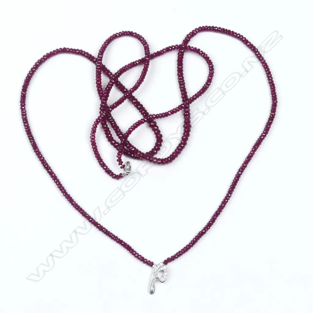 A ruby bead necklace Image 1++