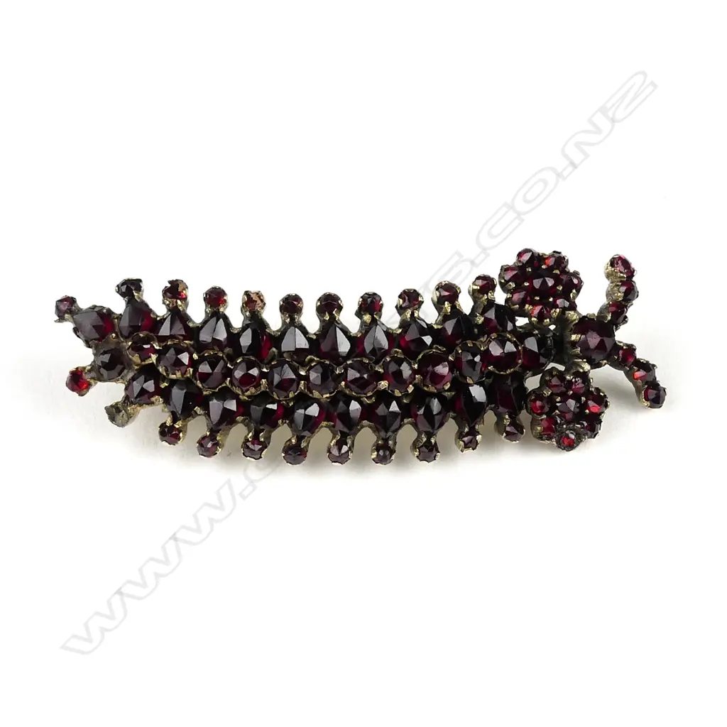 A vintage Bohemian garnet bug brooch Image 1++