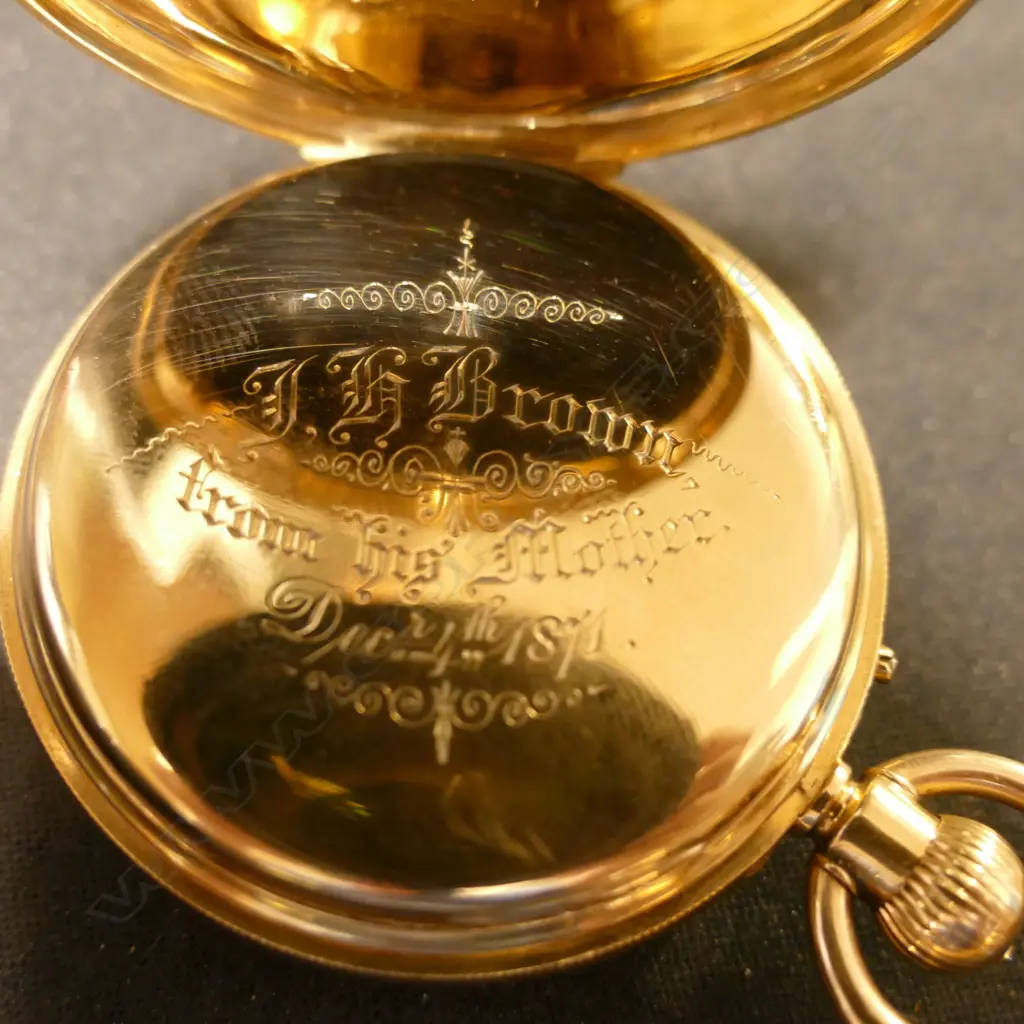 An 18ct. yellow gold gent's Chaplin & Sons of London full hunter pocket watch Image 1++