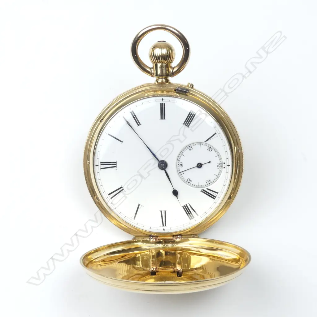 An 18ct. yellow gold gent's Chaplin & Sons of London full hunter pocket watch Image 1++