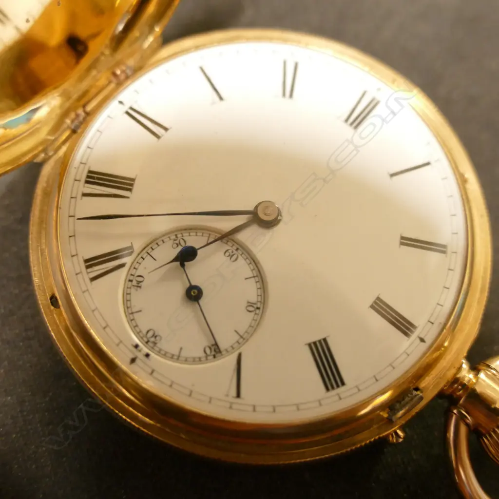 An 18ct. yellow gold gent's Chaplin & Sons of London full hunter pocket watch Image 1++