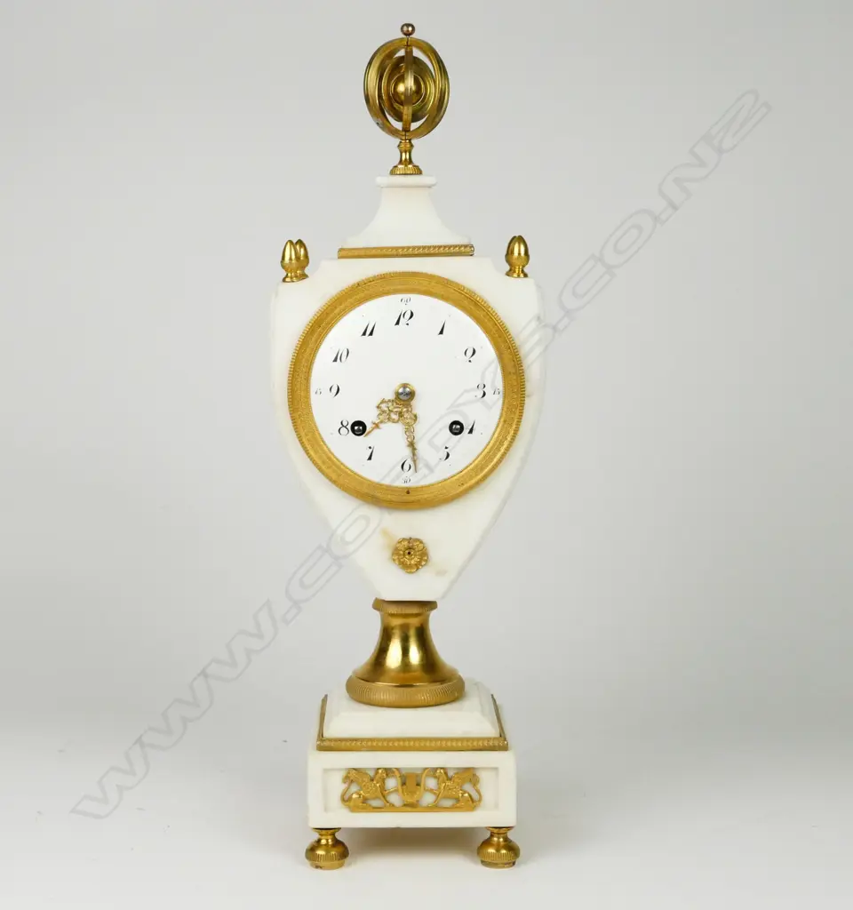 A French Empire marble vase shaped clock Image 1++